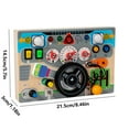 thumbnail image 3 of Electronic Steering Wheel Toy with LED Lights Switch Board Fine Motor Skills for 3-6 Years Educational Gift Travel Activity, 3 of 9