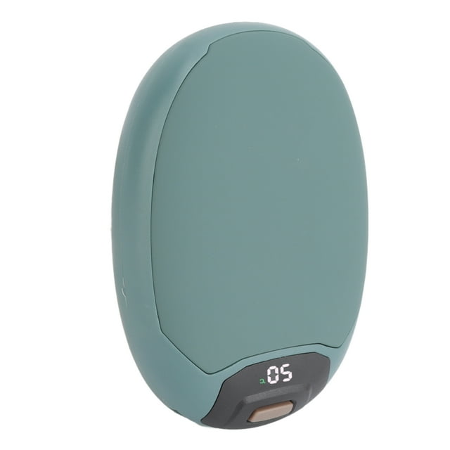 Calentador de manos recargable lindo portátil 3 niveles pantalla LCD carga rápida USB calentador de manos eléctrico banco de energía verde