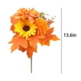 thumbnail image 3 of Artificial Fall Flowers Bouquets, Autumn Fake Silk Orange Flowers Wedding Bouquets with Fall Florals Stems for Bridal Bridesmaid, Rustic Home Thanksgiving Table Centerpiece Decor Harlik, 3 of 4