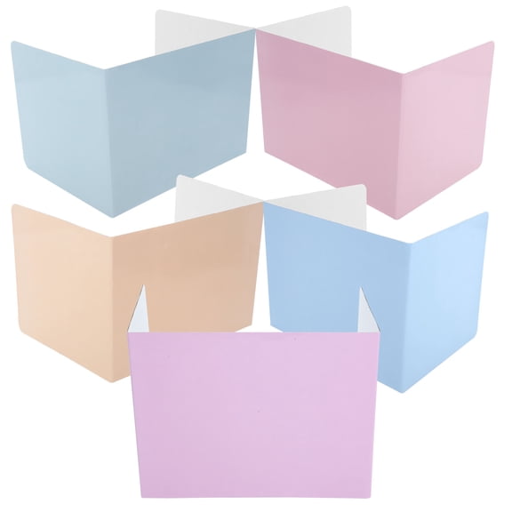 IFANLANDOR 5Pcs Portable Privacy Screen Desk 3-Sided Divider Panels in Assorted Colors for Home Study