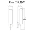 thumbnail image 2 of Dainolite 10W LED Wall Sconce, Matte Black with Clear Fluted Glass, 2 of 2