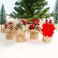 thumbnail image 4 of Creative plastic foam simulation Christmas pine cones and pine needles potted ornaments, 4 of 10
