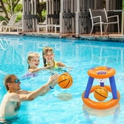 JoyStone Pool Toys Games Set, Floating Basketball Hoop Inflatable Cross Ring Toss Game Toys for Kids Adults, Summer Party Swimming Pool Water Games