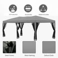 thumbnail image 3 of Outsunny 10' x 20' Pop Up Canopy Tent with Netting, Heavy Duty Large Party Tent, Instant Sun Shelter with Carry Bag for Backyard Garden Patio, Gray, 3 of 9