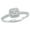White, variant on 10K White Gold 1/4ct TDW Round Baguette White Diamond Square Frame Fashion Ring
