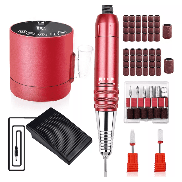 Pulidora De Uñas Drill Profesional Taladro De Uñas 35000rpm Vino