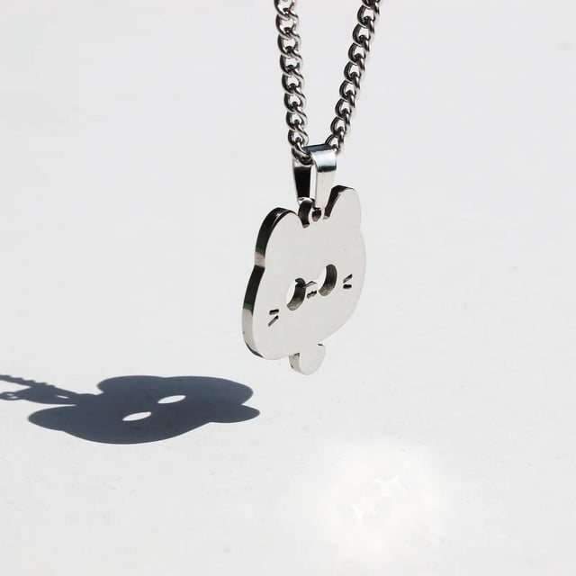 Collar de acero inoxidable Jujutsu Kaisen Neko Gojo Satoru, colgante de gato Satoru, joyería creativa de Anime Kawaii para hombres, regalo para fanáticos de la moda