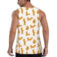 thumbnail image 3 of Fotbe Cartoon Squirrel Pattern Men's Quick Dry Workout Tank Top Gym Muscle Tee Fitness Bodybuilding Sleeveless T Shirt Breathable Workout Shirt-Medium, 3 of 9