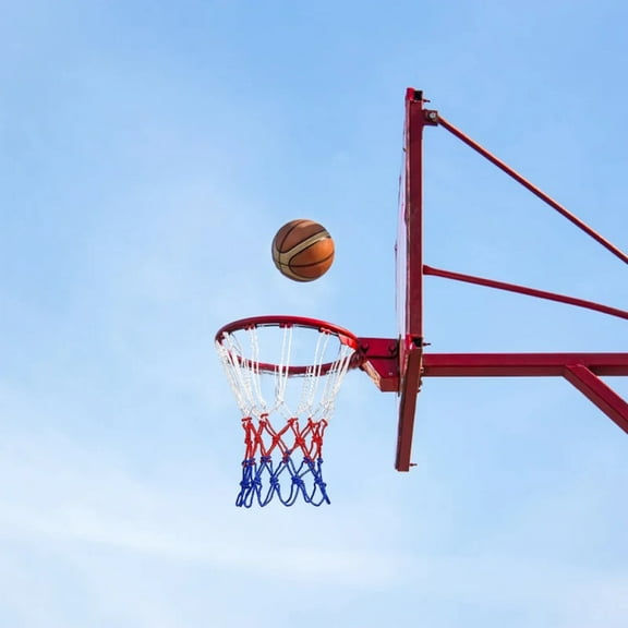 Basketball Hoop Outdoor Sports Basketball Hoop Basket Standard Basketball Rim Net All-Weather Tri-Color Sports Entertainment