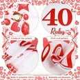 thumbnail image 7 of 40th Wedding Anniversary Decorations Happy 40th Ruby Wedding Anniversary Banner Red Ruby 40th Anniversary Balloons Bunting Triangle Flags Number 40 Foil Balloon, 7 of 7