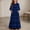 Blue, variant on ITSAME Girls Striped Maxi Dress Ruffle Short Sleeve Round Neck Loose Fit Summer Comfy Casual A-Line Dress Pink Size 5T