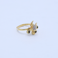 thumbnail image 2 of Blossom Floral Yellow Gold Plated Sterling Silver Nature-Inspired Ring for Women, 2 of 11