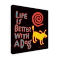 thumbnail image 2 of Hillary Vermont Pet Designs for Humans 'Life Is Better With A Dog Little Yellow Dog' Canvas Art, 2 of 3