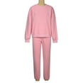 thumbnail image 4 of Women's 2 Piece Outfits Crewneck Long Sleeve Pullover Sweatshirt and Drawstring Pants Sets Sweatsuit with Pockets, 4 of 8