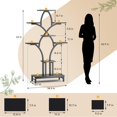 thumbnail image 2 of Soporte para plantas NEHAJUNXI para interiores con 4 luces de cultivo de 160 cm de altura, color neg, 2 of 7