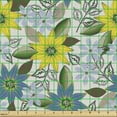 thumbnail image 2 of Ambesonne Yellow and Gray Fabric by the Yard Upholstery, Antique Flowers Art, 3 Yards, Lavender Blue Dark Taupe, 2 of 5