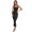 Black, variant on Women's Slit Back Sleeveless Maxi Tank Dress with Stretch eighty percent polyamide and twenty percent elastane