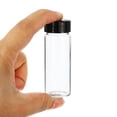 thumbnail image 4 of Uxcell 30mL Reagent Glass Storage Bottle Round Plastic Screw Cap for Laboratory Home Clear 12 Pack, 4 of 5