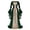 Green, variant on Medieval Fairy Corset Dress Bell Sleeve Maxi Dress Vintage Robe Gothic Gown, Halloween Costumes for Women