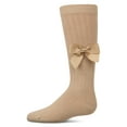 thumbnail image 2 of MeMoi Ribbed Stretch Cotton Bow Trim Knee Sock - Girls - Female, 12, White, 2 of 10