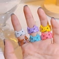 thumbnail image 2 of Anillo lindo de resina de gato para mujer, joyería de regalo de fiesta, añade aspectos destacados al atuendo, 2 of 5
