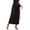 Black, variant on Women's High Waist Slit Pencil Skirt - Satin Midi, Casual/Work, Summer - S-XXXL