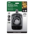 thumbnail image 2 of Prime Wire & Cable TNO24111 2-Outlet Pigtail with 24 Hour Electro Mechanical Timer - Black, 2 of 2