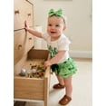 thumbnail image 6 of BemeyourBBs Half Way To One Baby Girl Outfit 1/2 Half Birthday Girl Outfit Letter Print Short Sleeve Romper Ruffle Golf Mermaid Shorts Skirt Set Headband 3 Piece Cute Infant Summer Clothes, 6 of 9
