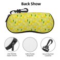 thumbnail image 3 of KLL Bright Lemons Print Eyeglass Case for Men & Women's Classy Travel Eyewear Holder Case Zipper Eyeglasses Case With Hook, 3 of 6