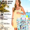 thumbnail image 3 of Mesh Beach Bag, Extra Large Beach Tote with Zipper Pocket Pool Bag for Cruise/Swim/Vacation Essentials, 3 of 8