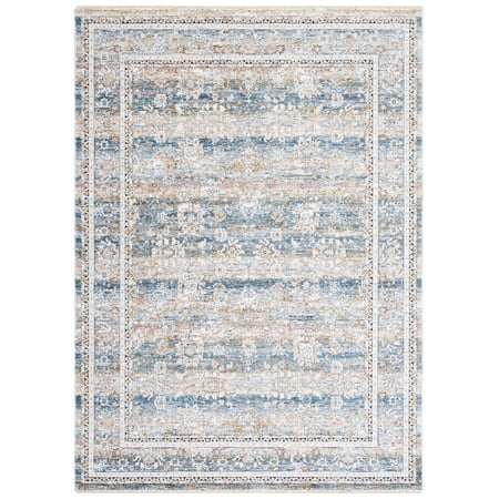 SAFAVIEH Moondust Elyse Oriental Polyester Area Rug, Blue/Grey, 8' x 10'