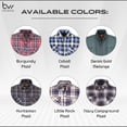 thumbnail image 7 of BIKER WEAR USA Plaid Flannel Casual Shirt– 100% Cotton Sleeveless Shirts for Men, 7 of 7