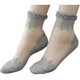 thumbnail image 4 of LinYooLi 3 Pairs Women's Ultrathin Transparent Lace Elastic Short Socks, 4 of 5