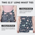 thumbnail image 6 of Pioneer Flower Floral Print Pattern Apron for Women and Men, Cotton Linen Waterproof with Pockets, Adjustable, 33x27 Inch for Kitchen, Gardening, BBQ, Salon, 6 of 6