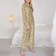thumbnail image 3 of Fotbe Set With Peanut Conjunto de Pijama de Manga Larga para Mujer con Estampado, Ropa de Dormir de 2 Piezas, Conjunto de Casa Suave y Cómodo con Bolsillos-Small, 3 of 7