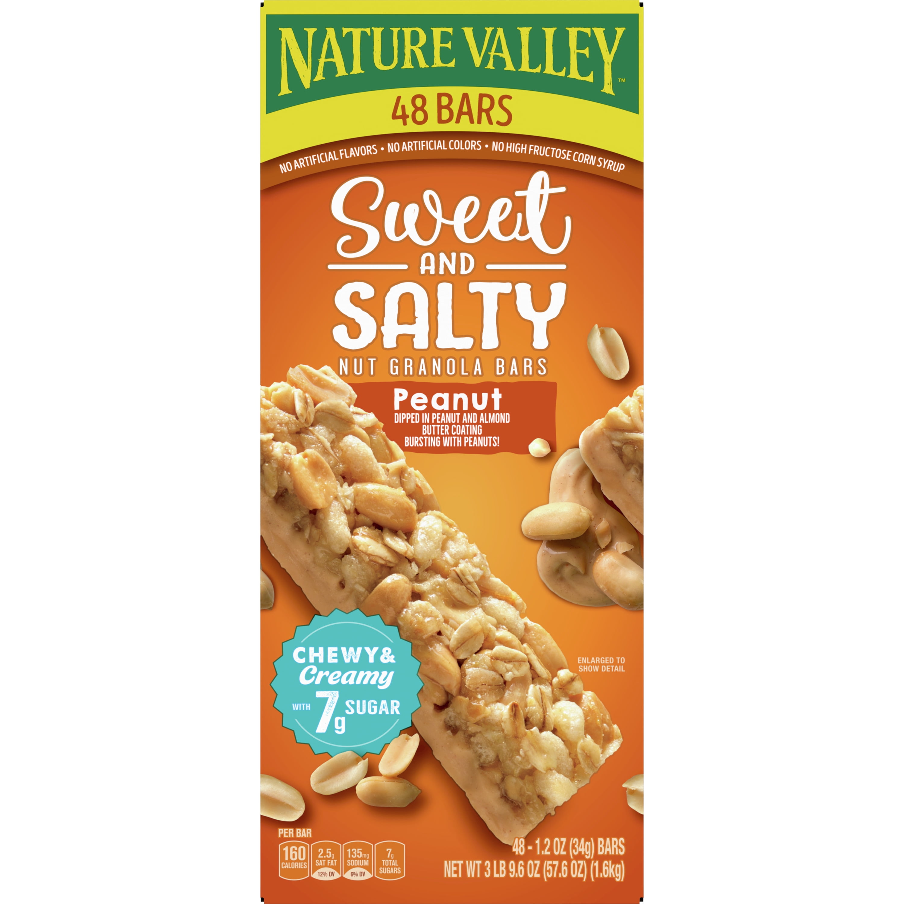 Nature Valley Granola Bars, Sweet and Salty Nut, Peanut, 48 Bars, 57.6 OZ