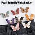 thumbnail image 3 of Xinwanna 2 Pairs Pant Waist Tightener Adjustable Butterfly Button Pins Pants Clips Detachable Decorative Waist Buckles for Loose Jeans Pants Skirts (Black), 3 of 13
