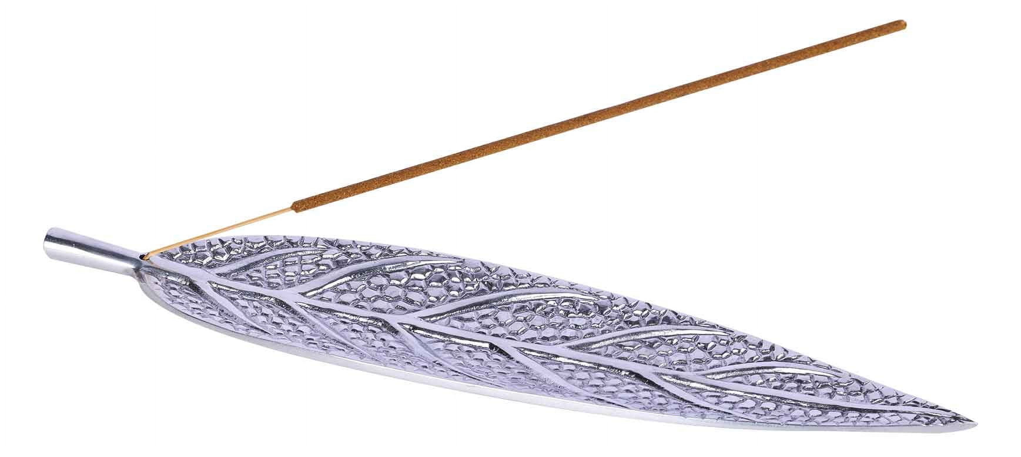 Better Homes & Gardens Metal Incense Leaves Ash Catcher, Silver