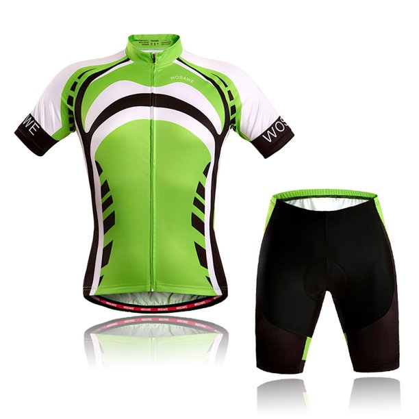 Conjunto de maillot de ciclismo de manga corta y pantalones cortos acolchados para hombre