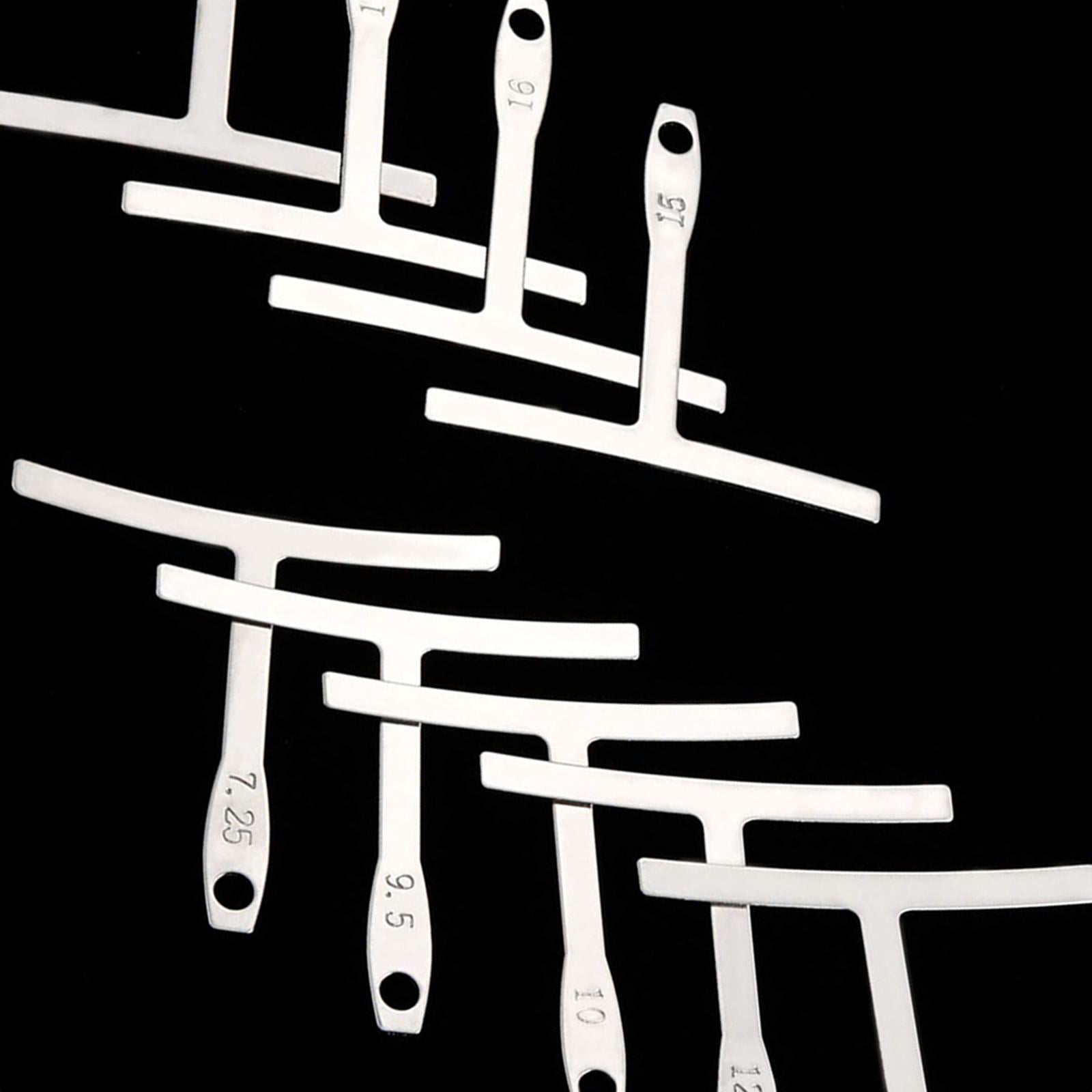 QccHieUs 15 Pieces Guitar Luthier Tools Set Professional Guitar Radius Gauge Guitar Notched Radius Gauges for Guitar and Bass Setup