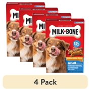 (4 pack) Milk Bone Peanut Butter Flavor Dog Biscuits, Naturally & Artificially Flavored, 24 oz Box