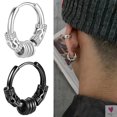 thumbnail image 2 of Punk/Rock Style Stainless Steel Hoop Earrings for Men/Women - Hip Hop Earrings for Men/Women, 2 of 13