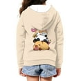 thumbnail image 4 of Chaqlin Cute Animals Lightweight Zip Up Hoodie for Girls Long Sleeve with Pockets Comfy Casual Outerwear Teens Size 6-9, 4 of 7