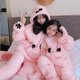thumbnail image 2 of Conjunto de pijamas de franela con dibujos animados para mujer, ropa de dormir gruesa y cálida de lana de Coral, para Otoño e Invierno, 2 of 4