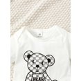 thumbnail image 6 of NZRVAWS Newborn Baby Girl Romper 3 Months Short Sleeve Bear Print Romper Top with Hat 6 Months Baby Girl Clothes,White, 6 of 8