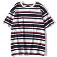 thumbnail image 1 of REDHOTYPE Men's Loose-fit Short-Sleeve Stripe Crewneck T-Shirts Basic Top, 1 of 2