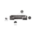 thumbnail image 2 of Meridian Furniture Quincy Grey Velvet Modular Sectional, 2 of 14