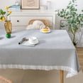 thumbnail image 3 of Nappes Extérieures Antipoussière à Franges, Nappes en Lin de Coton Sans Plis pour Fêtes, buffets, 3 of 5