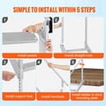 thumbnail image 6 of 4 Step Adjustable Dock Ladder 30 to 38 Inch Height 500 lbs Capacity Aluminum Pontoon Boat Ladder with Dual Handrails and Nonslip Mat for Ship Lake Pool Marine Boarding, 6 of 6