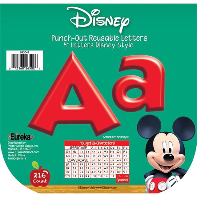 Eureka EU-845049BN Souris Mickey Clubhouse Lettres Rouges Déco - Pack de 3